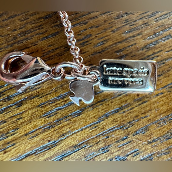 Kate Spade New York "Spot The Spade" Pave Pendant Necklace in Rose Gold NWT - Picture 4 of 13